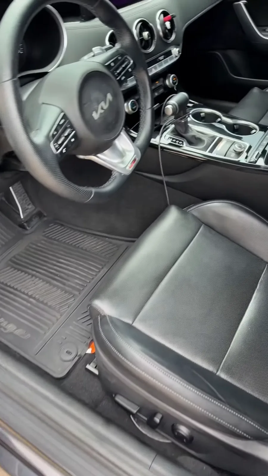 Clean finished cabin of a Kia Stinger